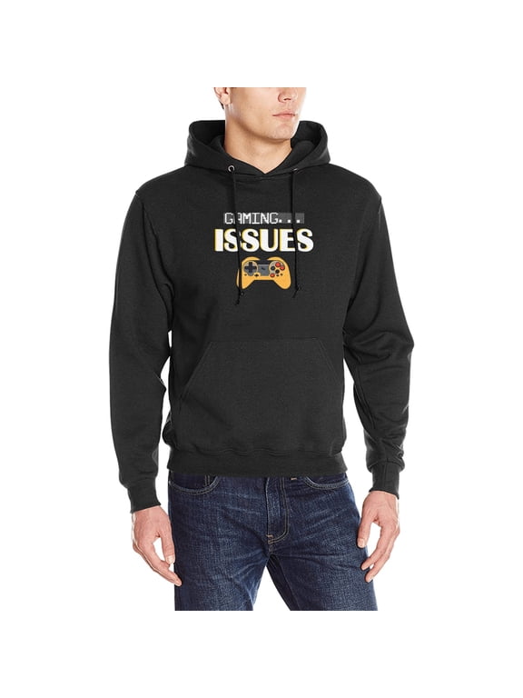 Unisex Graphic Hoodie Sweatshirt - Gaming - Black - Long Sleeve