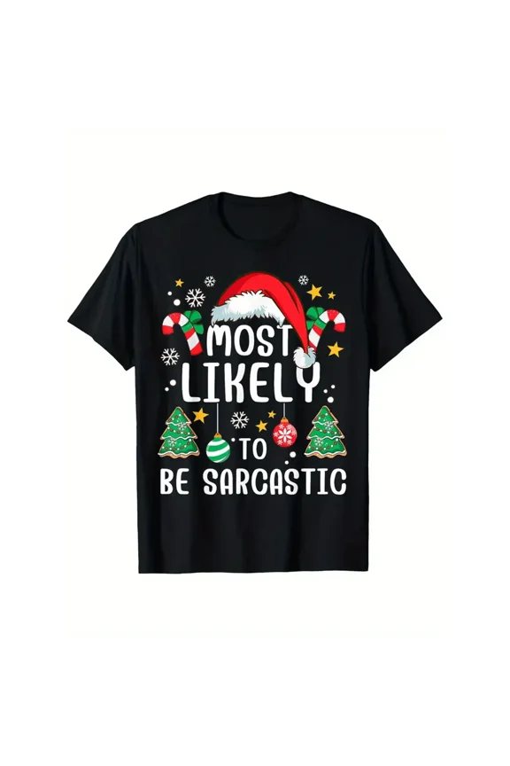 Unisex Graphic T-Shirt, Festive Holiday Print, Soft Cotton Crew Neck