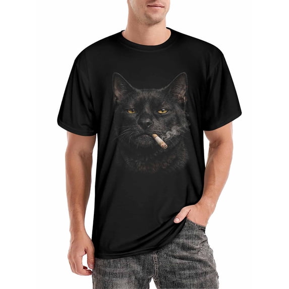 Unisex Graphic T Shirt for Men and Women, Cool Funny Dog Cat Shirt, Cotton Casual Streetwear Tee, Vintage Style Novelty Animal Lover Gift