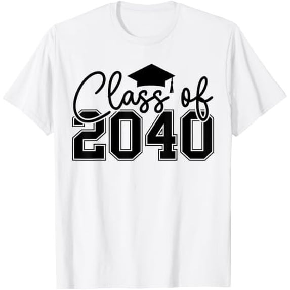 Unisex Graphic Tee Class of 2040 Grow with Me Preschool Everyday Wear ...