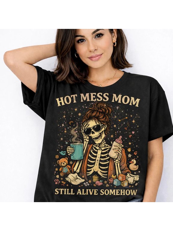 Unisex Graphic Tee Mess Mom Chaos Mama Mom Life Comfort Everyday Wear