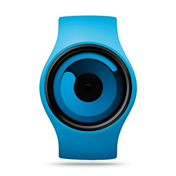 Unisex Gravity Ocean Plastic Watch - Blue Rubber Strap - Blue Dial - Z0001WBL