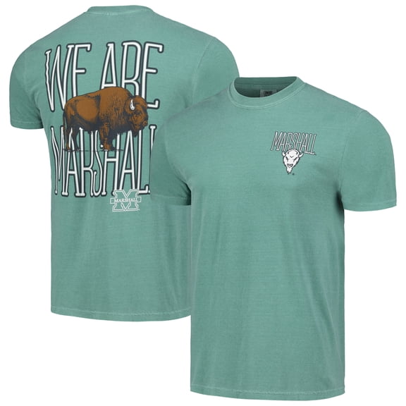 Unisex Green Marshall Thundering Herd Hyper Local Mascot Text Stack T-Shirt