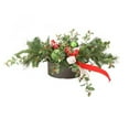 thumbnail image 1 of Unisex Green Pine & Holly Arrangement with Red Ribbon, 1 of 1