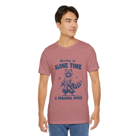 Unisex Guarding My Time Alone Samuari Raccoon Lover Cotton Shirt