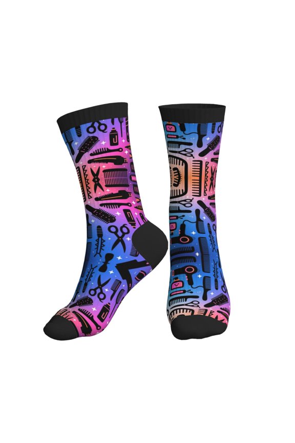 Unisex Hairdresser Hairstylist Novelty Ankle Socks Colorful ComfortSoft Lightweight Sports Athletic Socks
