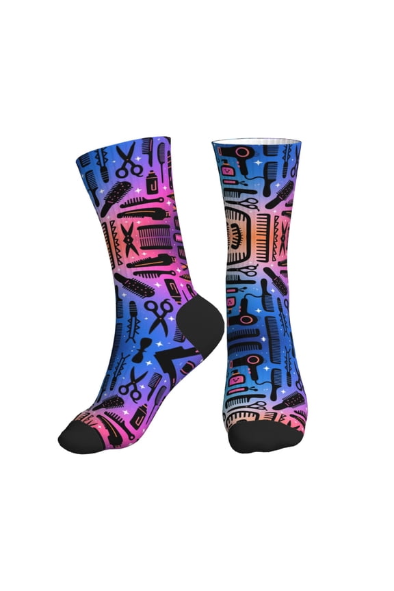 Unisex Hairdresser Hairstylist Novelty Ankle Socks Colorful ComfortSoft Lightweight Sports Athletic Socks
