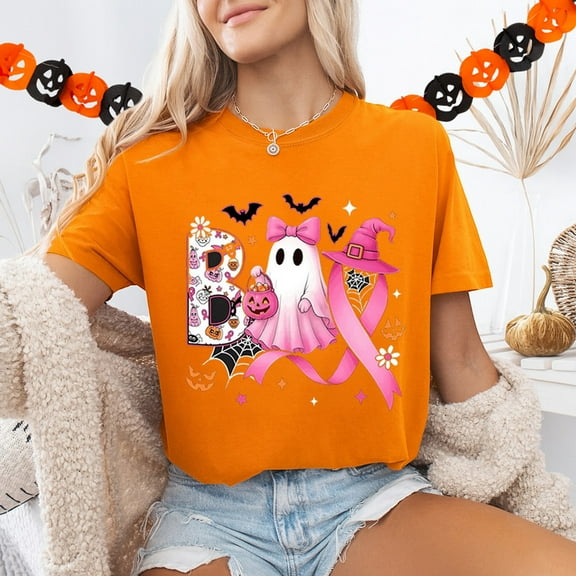 Unisex Halloween Ghost Boo Graphic T-Shirt – Funny Spooky Gift Tee - Gift for Halloween
