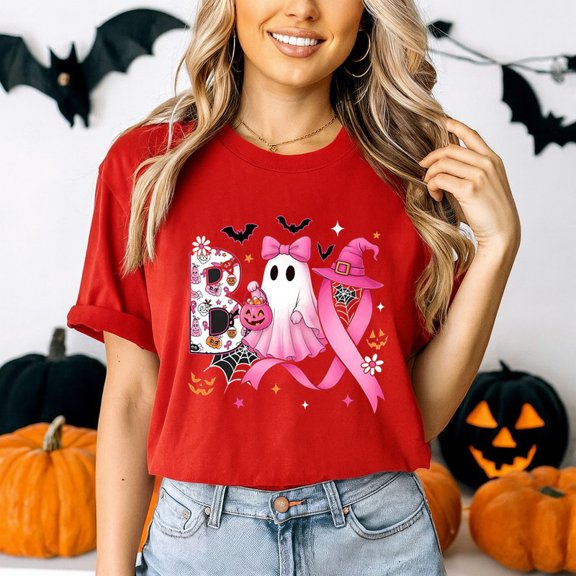 Unisex Halloween Ghost Boo Graphic T-Shirt – Funny Spooky Gift Tee - Gift for Halloween