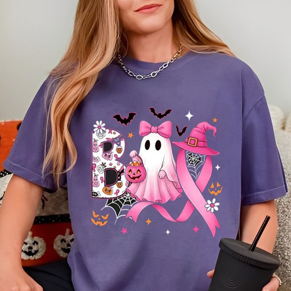 Unisex Halloween Ghost Boo Graphic T-Shirt – Funny Spooky Gift Tee - Gift for Halloween