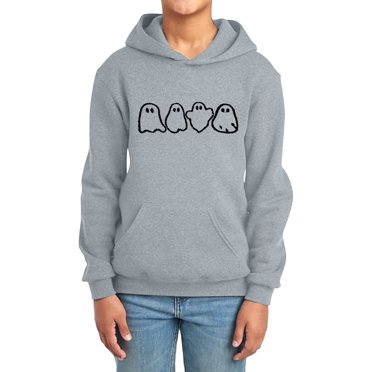 Unisex Halloween Hoodie with Pocket Solid Color Sweatshirt for Boy Girl