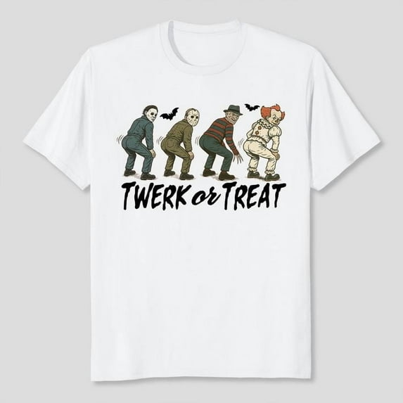 Unisex Halloween Twerk or Treat - Horror Characters Twerk T-Shirt, Sizes S-5XL, Tbun
