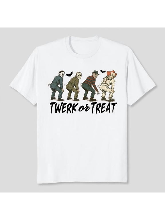 Unisex Halloween Twerk or Treat - Horror Characters Twerk T-Shirt, Sizes S-5XL, Tbun