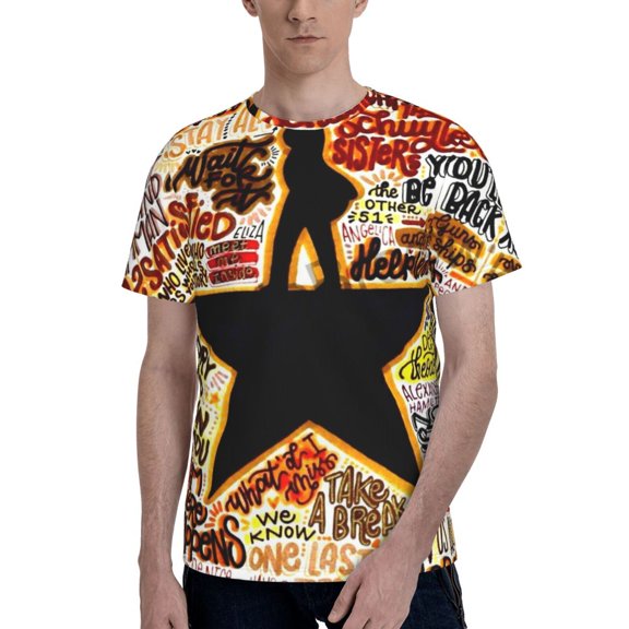 Unisex Hamil-,ton Star Music0l T Shirts For Men Women Short Sleeve Shirts 3D Graphics Tees Shirt