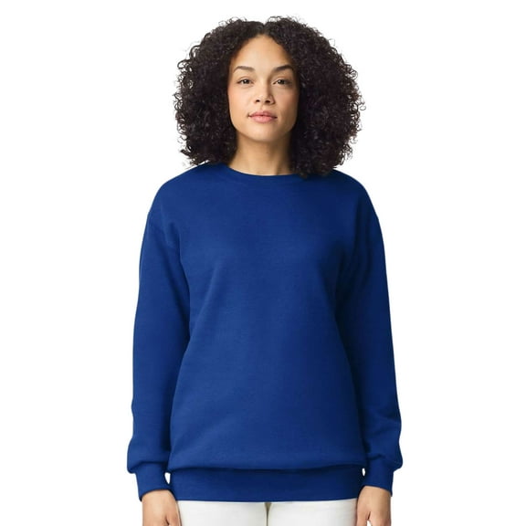 Unisex Hammer Maxweight Crewneck Sweatshirt 75/25 Cotton/Polyester Fleece Long Sleeve Winter Sweater (Deep-Royal, M)