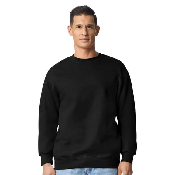 Unisex Hammer Maxweight Crewneck Sweatshirt 75/25 Cotton/Polyester Fleece Long Sleeve Winter Sweater (Pitch-Black, XL)