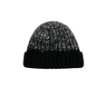 thumbnail image 1 of Unisex Hand-Knit Woolen Beanie Hat with Micro Fleece Lining for Cold and Windy Days-Black & White Pattern, 1 of 2