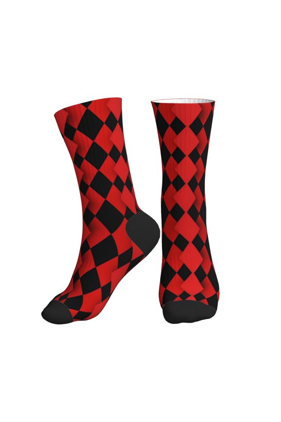 Unisex Harlequin Art Novelty Ankle Socks Colorful ComfortSoft Lightweight Sports Athletic Socks