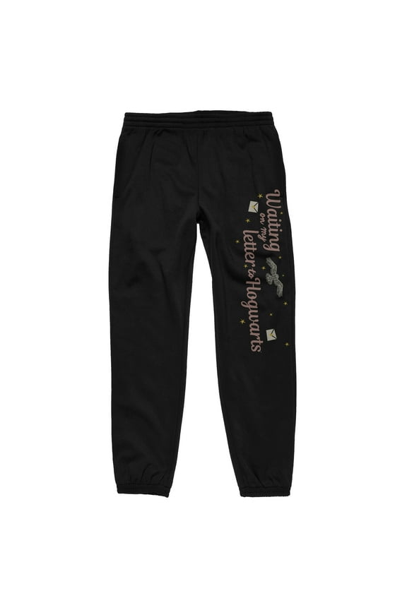 Unisex Harry Potter Waiting On My Letter Hogwarts Black Sweatpants-M