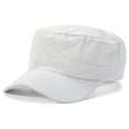 thumbnail image 1 of Unisex Hat Flat Top Long Brim Decorative Sunscreen Baseball Plain Cap Headwear, 1 of 6
