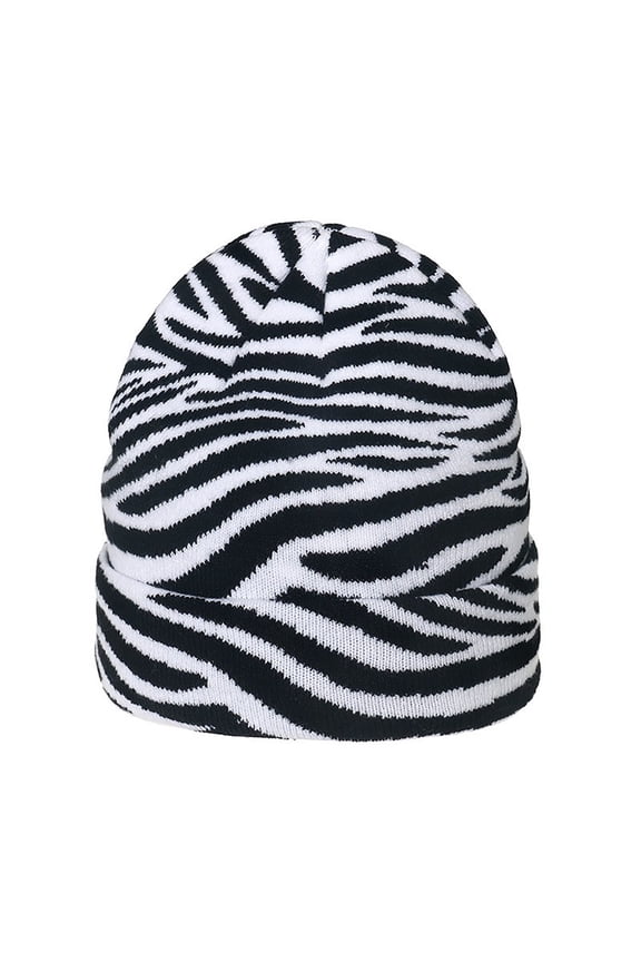 Unisex Hat Gothic Cow Pattern Crocheted Hip Hop Hat for Women Men Picture Props Cheetah Cap Halloween Party