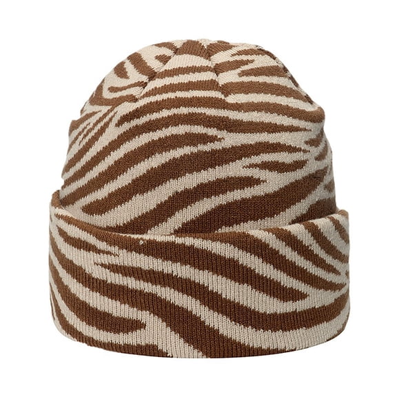 Unisex Hat Gothic Cow Pattern Crocheted Hip Hop Hat for Women Men Picture Props Cheetah Cap Halloween Party