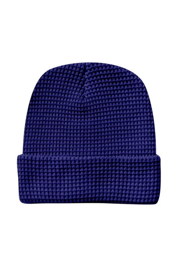 Unisex Hat Solid Color Jacquard Knit Cold Cap for Men Toboggan with Cushion Men's Winter Thick Warm Casual Earmuffs Cap And Check Hat Ear Cover for Winter Men Ha Mad Hat Men Funky Winter Hats for Men