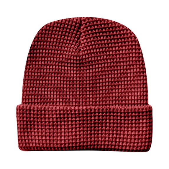 Unisex Hat Solid Color Jacquard Knit Cold Cap for Men Toboggan with Cushion Men's Winter Thick Warm Casual Earmuffs Cap And Check Hat Ear Cover for Winter Men Ha Mad Hat Men Funky Winter Hats for Men