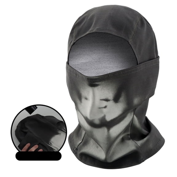 Unisex Heat Reactive Balaclava, Color-Changing Thermal Mask for Skiing Hiking Biking, Full Head Wrap