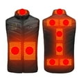 thumbnail image 1 of Unisex Heated Body Warmer Men Women Electric Heated Vest 3 Adjustable Temperature USB Heated Gilet Print Waistcoat Black XL, 1 of 4