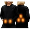 thumbnail image 1 of Unisex Heated Hoodie - Battery-Free Soft Breathable Pullover Sweatshirt, Plus Size Warm Hooded Outfit for Winter Sports/Daily Commute, 1 of 9