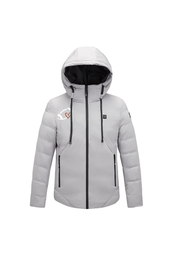 Unisex Heated Hoodie Heated Coat with 3 Heating Levels 4 Areas Water/Wind Resistant Heating Coat Women's Heated Jacket for Women Men's Soft Shell Heated Jacket with Hood