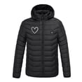 thumbnail image 1 of Unisex Heated Jacket 9 Heat Zones Fast Warm Up One Usb Smart Heating Puffer Jacket Zip Up Long Sleeve Hooded Jacket Lightweight Winter Outdoor Winter Jackets for Men, 1 of 4
