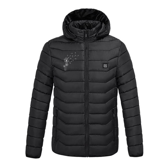 Unisex Heated Jacket 9 Heat Zones Fast Warm Up One Usb Smart Heating Puffer Jacket Zip Up Long Sleeve Hooded Jacket Lightweight Winter Outdoor Womens Winter Jacket