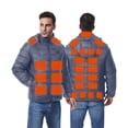 thumbnail image 1 of Unisex Heated Jacket Electric Soft Shell Puffer with Hood Windproof Winter Coat USB Charging Body Warmer, 1 of 3