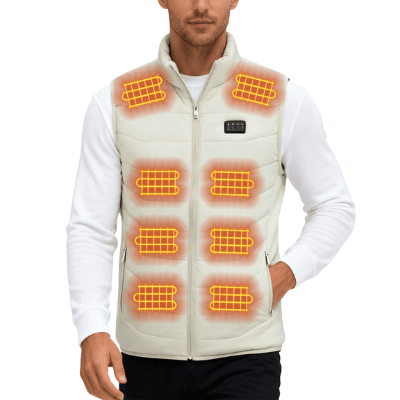 Unisex Heated Vest 28 Heat Zones Fast Warm Up Heated Vest Winter Wear Smart Thermal Sleeveless Zip Up Jacket Cold Weather Outdoor Warmer Heated Vests for Men