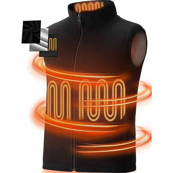 Unisex Heated Vest, Fleece Heated Jackets for Men and Women (Battery Pack Not Included)