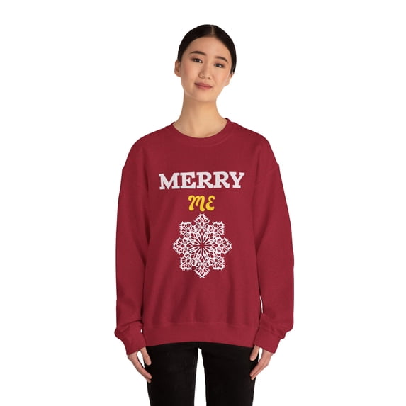 Unisex Heavy Blend™ Crewneck Sweatshirt Merry Me Antique red color SKU-163685