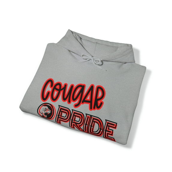 Unisex Heavy Blend™ Hooded Sweatshirt Cougar Pride Mascot Red