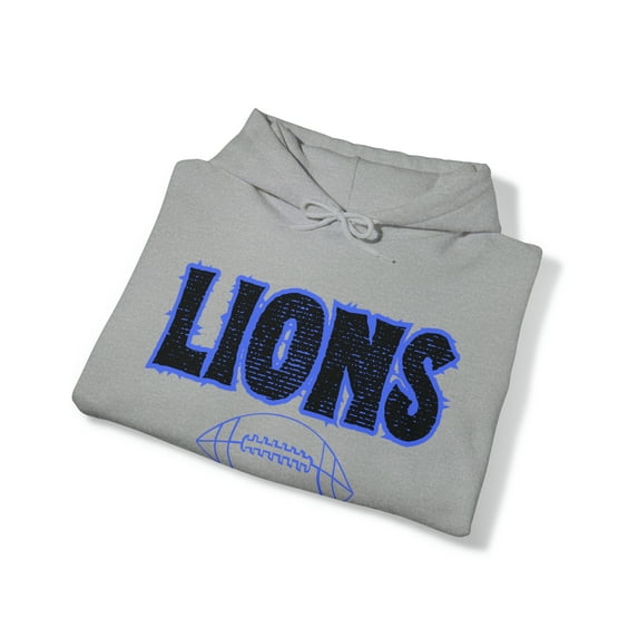 Unisex Heavy Blend™ Hooded Sweatshirt Lions Football Blue Hoodie