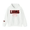 thumbnail image 1 of Unisex Heavy Blend™ Hooded Sweatshirt Lions Football Red Hoodie, 1 of 9
