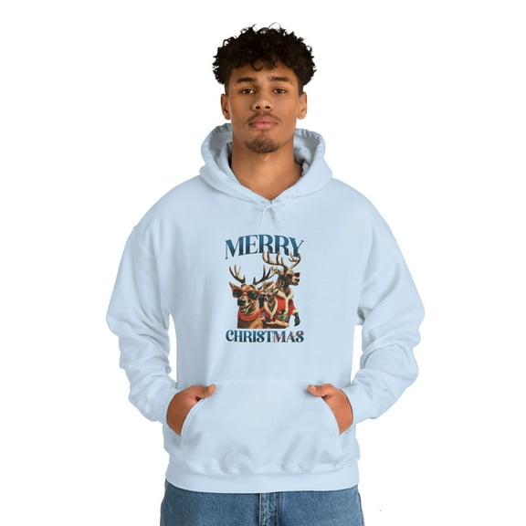 Unisex Heavy Blend™ Hooded Sweatshirt Merry Christmas Stay Chill Reindeers