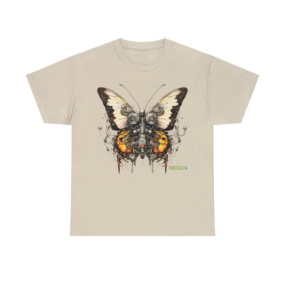Unisex Heavy Cotton Abstract Butterfly Bio Punk T-Shirt 002