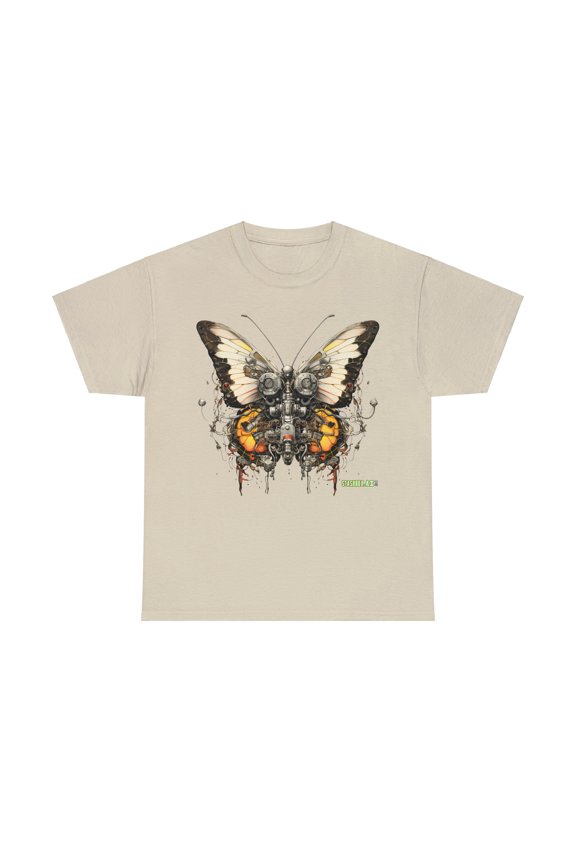 Unisex Heavy Cotton Abstract Butterfly Bio Punk T-Shirt 002