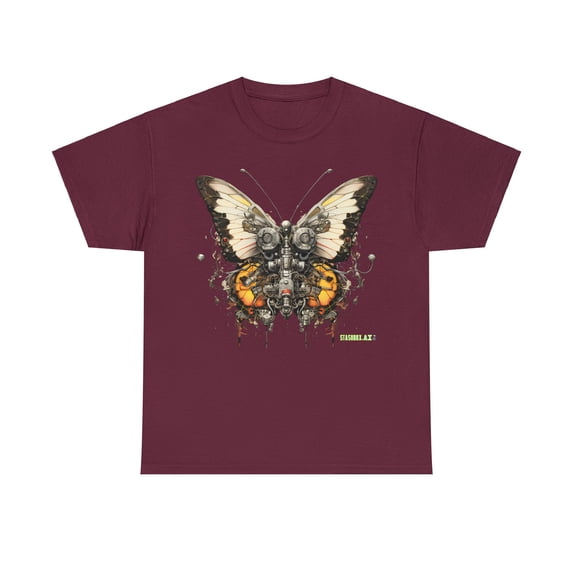 Unisex Heavy Cotton Abstract Butterfly Bio Punk T-Shirt 002