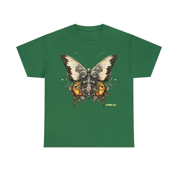 Unisex Heavy Cotton Abstract Butterfly Bio Punk T-Shirt 002