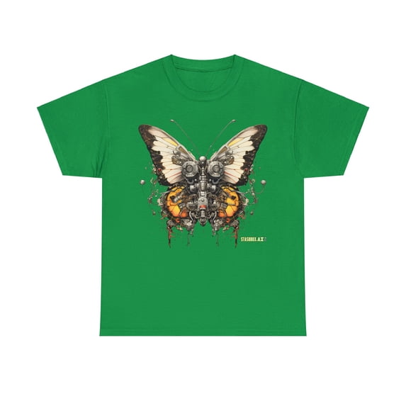 Unisex Heavy Cotton Abstract Butterfly Bio Punk T-Shirt 002