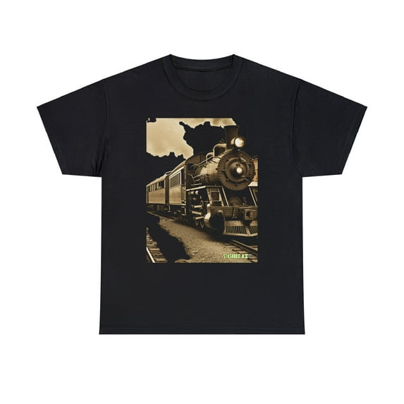 Unisex Heavy Cotton T-Shirt Classic Train 017