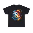 thumbnail image 1 of Unisex Heavy Cotton T-Shirt Colorful Yin Yang Symbol by Joel Lovett 001, 1 of 6