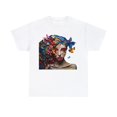 thumbnail image 1 of Unisex Heavy Cotton T-Shirt Rainbow Draw Beautiful Woman 004, 1 of 4